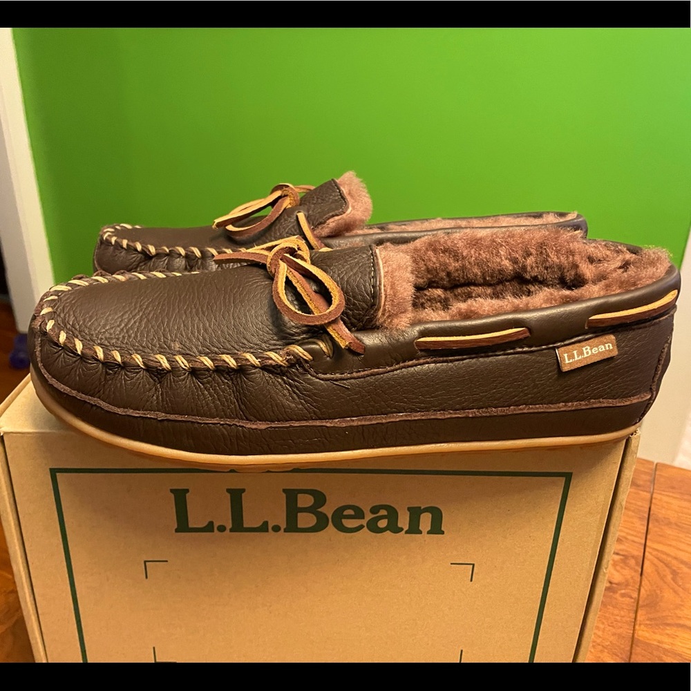 L. L. Bean Men’s Slippers - “Wicked Good Moccasins, Moosehide”